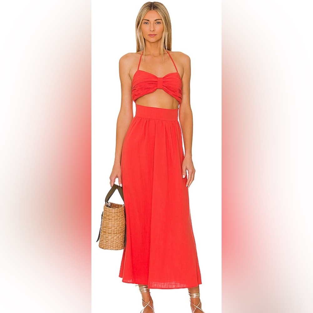 SNDYS Chic Red Maxi Dress